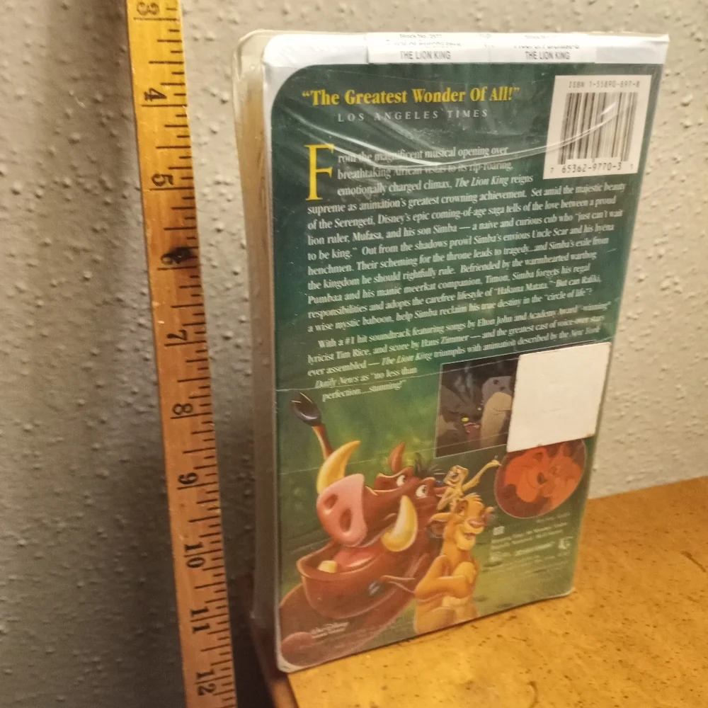 The Lion King Factory Sealed VHS